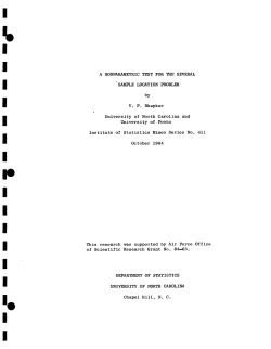 Bhapkar, V.P.; (1964)A non-parametric test for the several sample location problem."