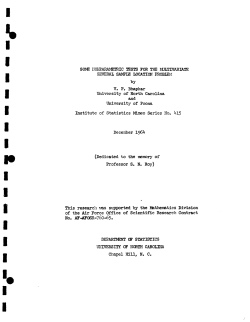 Bhapkar, V.P.; (1964)Some non-parametric tests for the multivariate several sample location problem."