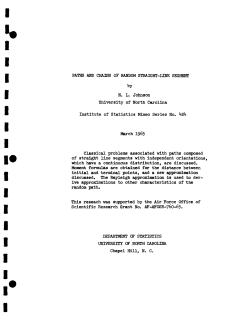 Johnson, N.L.; (1965)Paths and chains of random straight-line segment."