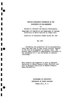 Potthoff, R.F. and M. Whittinghill; (1965)Maximum-likelihood estimation of the proportion of non-paternity."