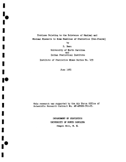 Basu, D.; (1965)Problems related to the existence of maximal and minimal elements in some families of statistics (sub-fields)."