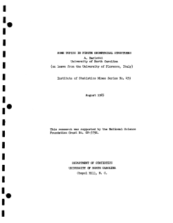 Barlotti, A.; (1965).Some topics in finite geometrical structures."