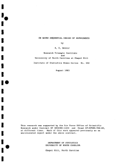 Bohrer, R.E.; (1965)On Bayes sequential design of experiments."