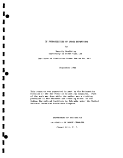 Hoeffding, W.; (1965)On probabilities of large deviations."