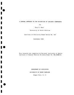 Koch, G.; (1965)A general approach to estimation of variance components. ITechnometrics" 9:93-118.