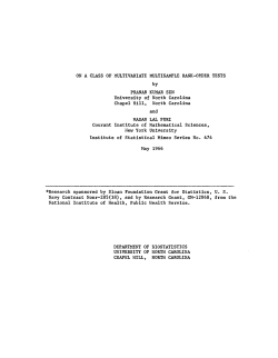 Sen, P.K.; (1966)On a class of multivariate multisample rank order tests."