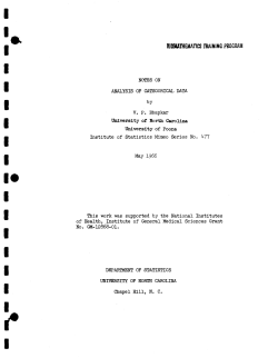 Bhapkar, V.P.; (1966)Notes on analysis of categorical data."