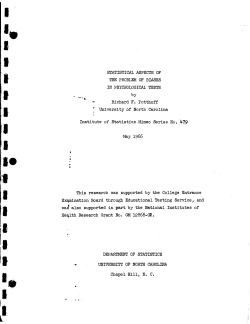 Potthoff, R.F.; (1966)Statistical aspects of problem of biases in psychological tests."