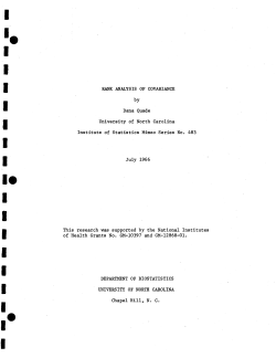 Quade, D.; (1966)Rank analysis of covariance."