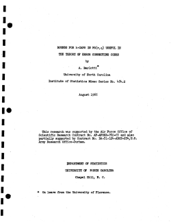 2. Barlotti, A.; (1966)Bounds for k-caps in PG (r, q) useful in the theory of error correcting codes."