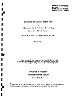 3. Assmus, E.R., Jr., H.F. Mattson, Jr. and R. Turyn; (1966)Low weight in quadratic-residue codes."