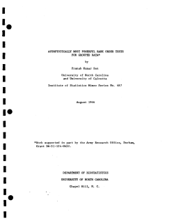 Sen, P.K.; (1966)Asymptotically most powerful rank-order tests for grouped data."