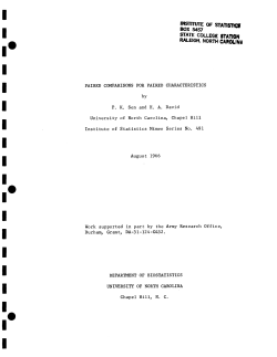 Sen, P.K. and H.A. David; (1966)Paired comparisons for paired characteristics."