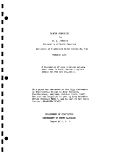 Johnson, N.L.; (1966)Sample censoring."