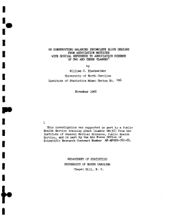 Blackwelder, W.C.; (1966)On constructing balanced incomplete block designs from association matrices with special reference to association schemes of two or three classes."