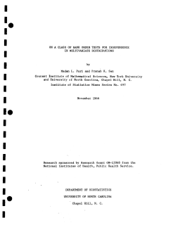 Sen, P.K., and M.L. Puri; (1966)On a class of rank order tests for independence in multivariate distribution."