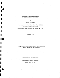 Sen, P.K.; (1967)Asymptoticall efficient tests by the method of n rankings."