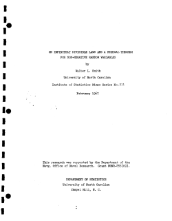 Smith, W.L.; (1967)On infinitely divisible laws and a renewal theorem for non-negative random variables."