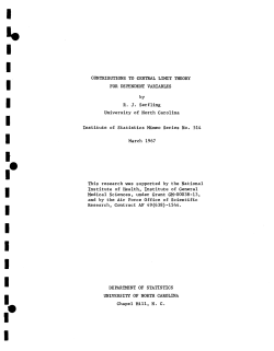 Serfling, R.J.; (1967)Contributions to central limit theory for dependent variables."