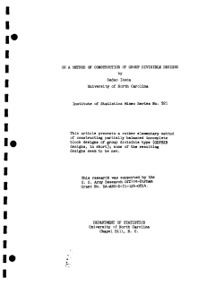 Ikeda, S.On a method of construction of group divisible designs."