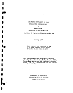 Ikeda, S.; (1967)Asymptotic equivalence of real probability distributions."