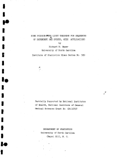Meyer, Richard M.Some Poisson-type limit theorems for sequences of dependent RAE events."