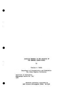 Rohde, C.A.; (1967)Baysian methods in analysis of the general linear model."