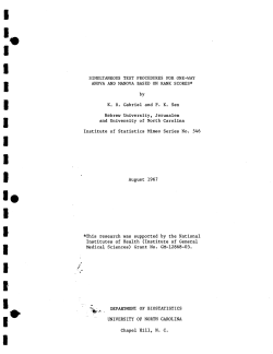 Gabriel, K.R. and P.K. Sen; (1967)Simultaneous test procedures for one-way ANOVA and MANOVA, based on rank scores."