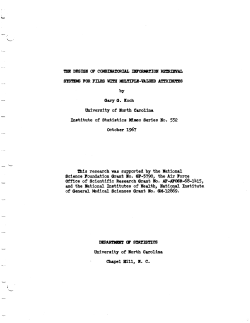 Koch, Gary; (1967). "The design of combinatorial information retrieval systems for files with multiple-valued attributes."