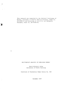 Allen, David M.; (1967).Multivariate analysis of non-linear models."