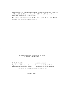 Starmer, C. Frank and J.E. Grizzle; (1968)A computer program for analysis of general linear models."