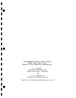 Lachenbruck, P.A. and K.R. Gabriel.; Non-parametric ANOVA in small samples of a Monte Carlo study of the adequacy of the asymptotic approximation."