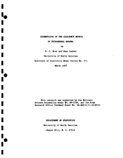 Bose, R.C. and R. Lasker; (1968)Eigenvalues of the adjacency matrix of tetrahedral graphs."