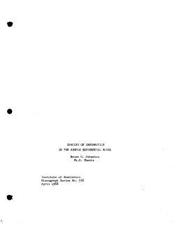 Johnston, Bruce O.; (1968)Spacing of information in the simple exponential model."