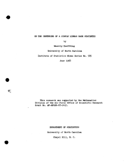 Hoeffding, Wassily; (1968)On the centering of a simple linear rank statistic."