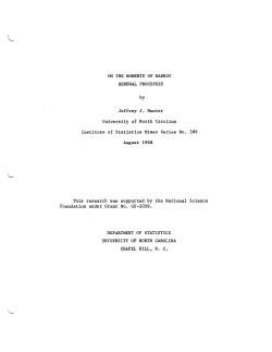 Hunter, J.J.; (1968)On the moments of Markov renewal processes."