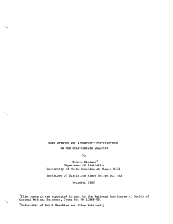 Siotani, M.; (1968)Some methods of asymptotic distribution in multivariate analysis."