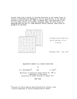 Beltrametti, E.G. and A. Blasi; (1969)Relativity groups in a finite space-time."