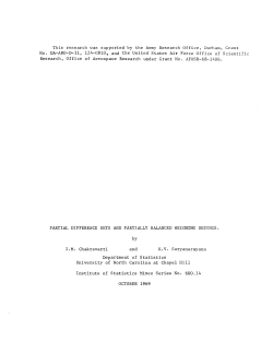 Chakravarty, I.M. and K. V. Suryanarayana; (1969)Partial difference sets and partially balanced weighing designs."