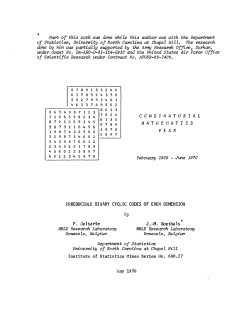 Delsarte, P. and J.M. Goethals; (1970).Irreducible binary cyclic codes of even dimension."
