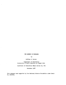 Junter, J.J.; (1968)Two queues in parallel."