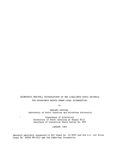 Sugiura, Nariaki; (1969)Asymptoticnon-null distribution of the likelihood ratio criteria for covariance matrix under local alternatives."