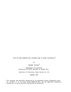 Sugiura, Nariaki; (1969)A note on some formulas for weighted sums of zonal polynomials."
