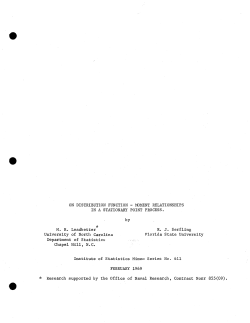 Leadbetter, M.R. and Serfling, R.J.; (1969)On distribution function-moment relationships in a stationary point process."