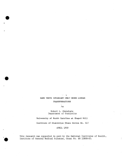 Obenchain, R.L.; (1969)Rank test invariant only under linear transformations."