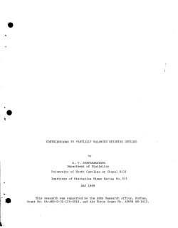 Suryanarayana, K.B.; (1969)Contributions to partially balanced weighing designs."
