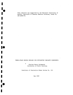 Goldsmith, Charles Harry; (1969Three-stage nested designs for estimating variance components."