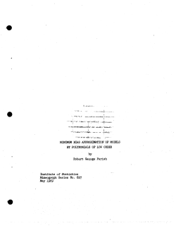 Parish, R.G.; (1969)Minimum bias approximation of models by polynomials of low order."