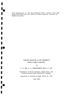 Sen, P.K., Bhattacharyya, B.B. and Moon Won Suh; (1969)Limiting behavior of the extremem of certain sample funtions."