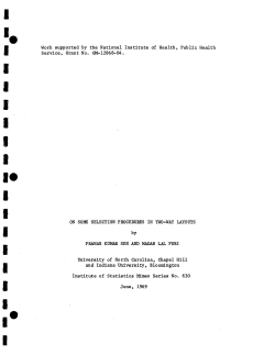 Sen, P.K. and M.L. Puri; (1969)On some selection procedures in two-way layouts."